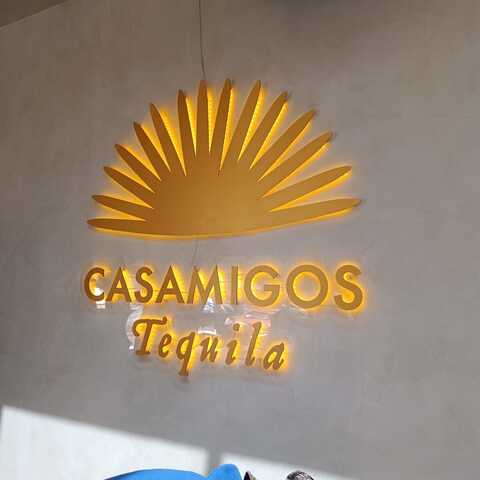 Casamigos Tequila gold wall logo sign