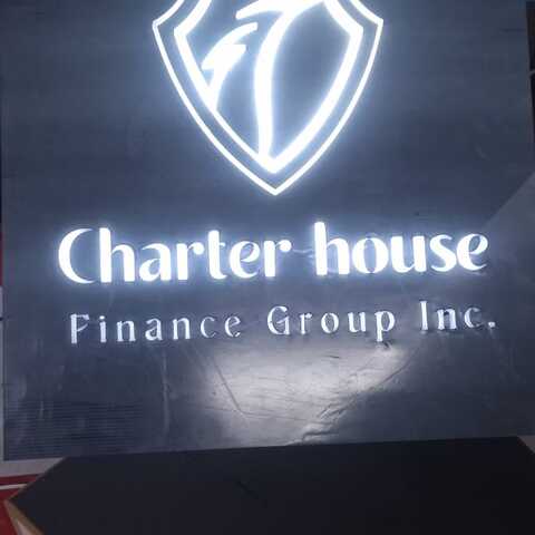Charter House Finance Group illuminated logo sign