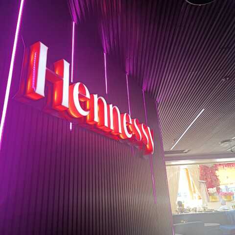 Hennessy illuminated wall sign