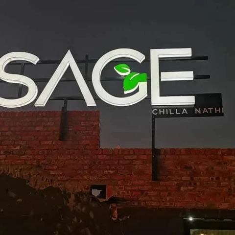 Illuminated SAGE Chilla Nathi wall sign