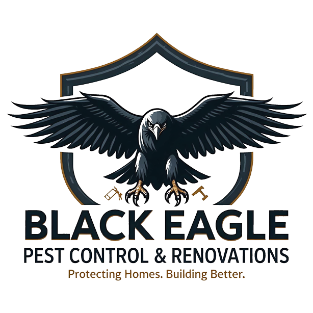 Black Eagle Pest Control and Renovations logo